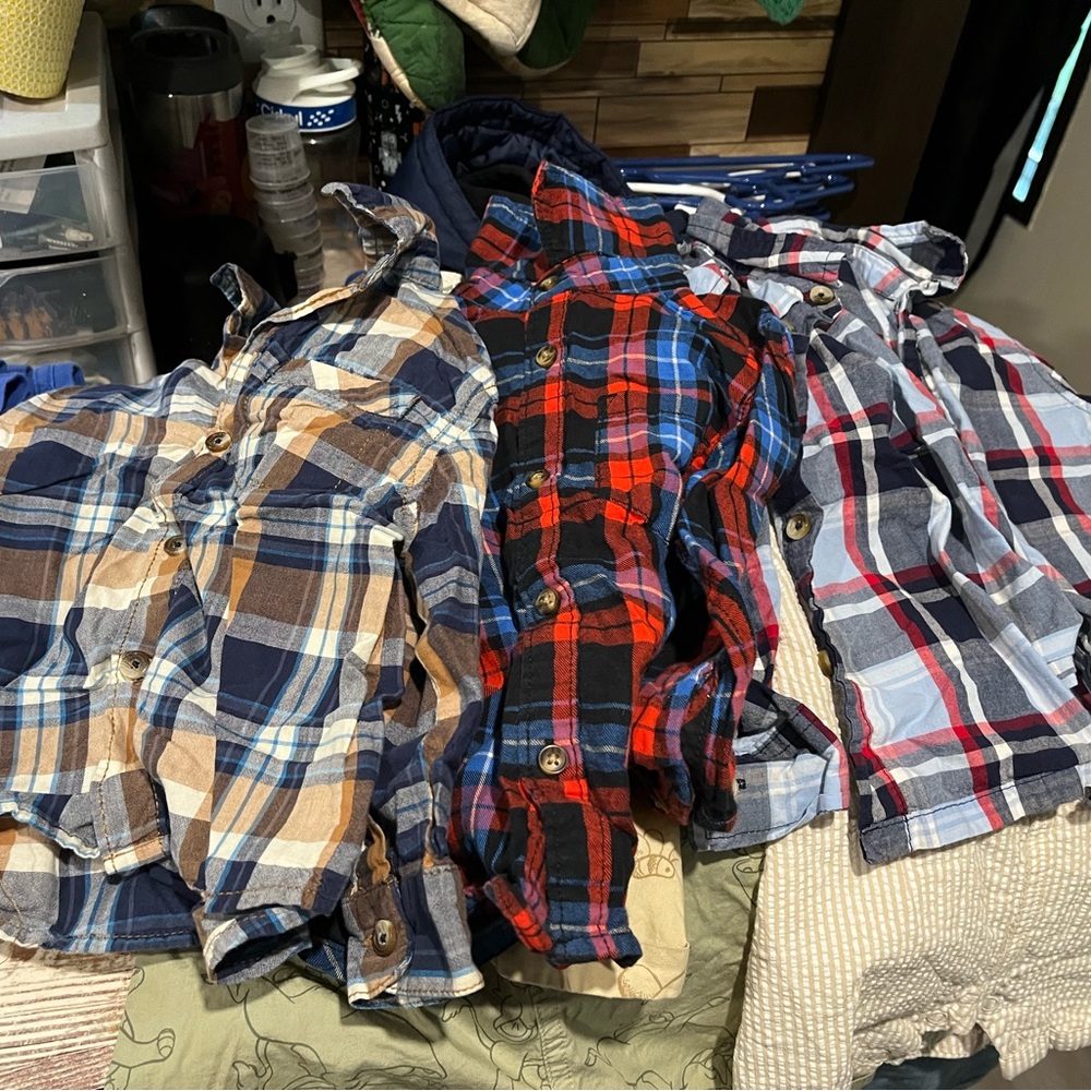 Boys Plaid Flannel Shirt Collection